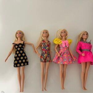 Mattel Black and Pink Dolls & Accessories Set